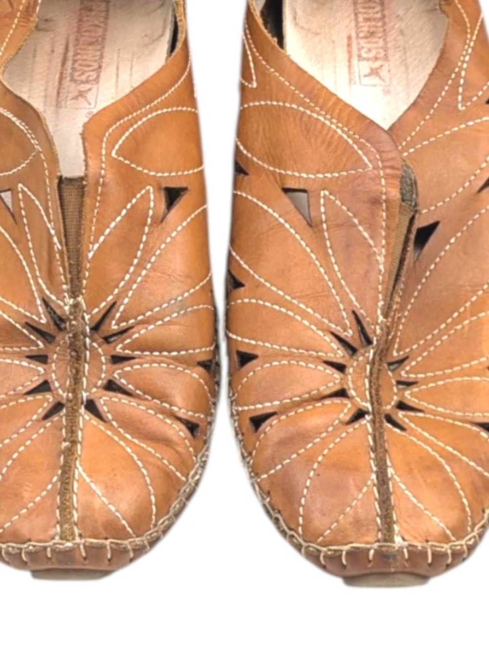 Pikolinos Jerez Floral Cut-Out Leather Moccasins $175 Size 41 US 10/10.5  S4075 - Picture 9 of 11